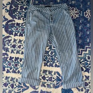 Striped stretchy jeans